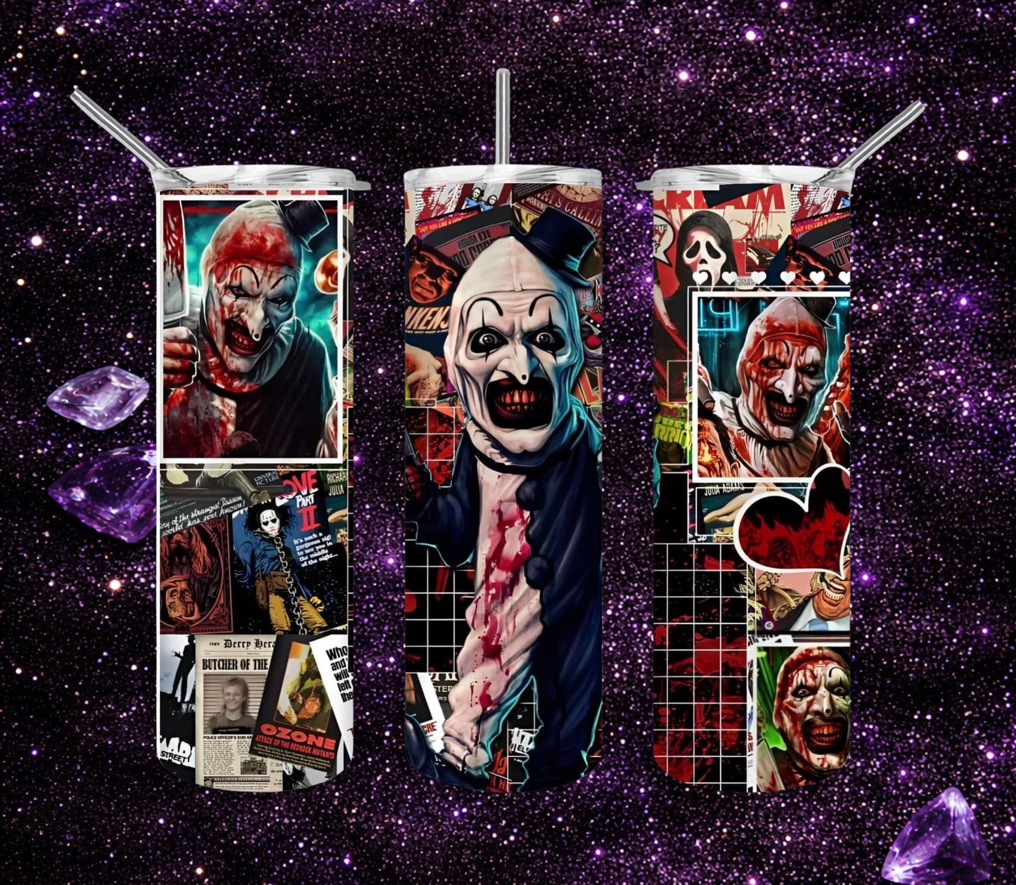 The Terrifier Clown Sublimation Tumbler - 20oz Ready to Ship